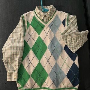 Boys 7/8 combo shirt and vest